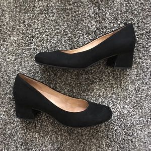 Naturalizer microsuede block heels